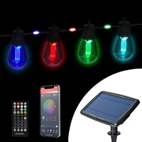 Smart 84+15 DB Szolár fényfüzér - 84+15 db rgb led - 14,5 m - bluetooth kép