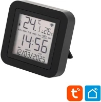 Smart HSTHR távirányító, hő- és páratartalom mérő, óra, lcd kijelző kép