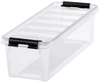 Smartstore COR_CSDSMART28 műanyag tárolódoboz, 3,5 liter, fekete fogantyúkkal, smartstore 