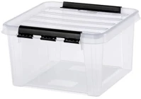 Smartstore COR_CSDSMART32 műanyag tárolódoboz, 8 liter, fekete fogantyúkkal, smartstore 