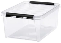 Smartstore COR_CSDSMART35 műanyag tárolódoboz, 14 liter, fekete fogantyúkkal, smartstore 