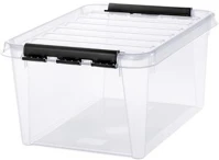 Smartstore COR_CSDSMART38 műanyag tárolódoboz, 32 liter, fekete fogantyúkkal, smartstore 