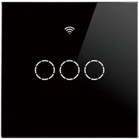 Smartwise SMW-KAP-T43B-R2 T4 eu 3c wi-fi + rf érintős hármas okoskapcsoló fekete kép