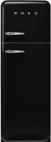 Smeg FAB30RBL5 Felülfagyasztós hűtő retro jobbos zsanér fekete kép