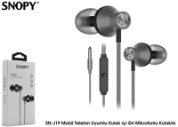 Snopy SN-J19 Fülhallgató - sn-j19 gray (mikrofon, 3.5mm trrs jack, 1.2m kábel, szürke) kép