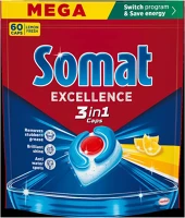 Somat 60DB/CSG Excellence mosogatógép kapszula 3in1 60db/csg lemon kép