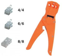 Somogyi TW 3-6 Krimpelő fogó telefondugóhoz müanyag 210mm kép
