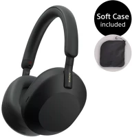 Sony WH1000XM5SAB.CE7 Wh-1000xm5 bluetooth headset + case black kép