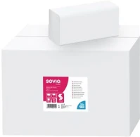 Sovio COR_KHH858 Kéztörlő, v hajtogatott, 2 rétegű, 150 lap, 21x25 cm, kép