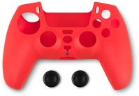 Spartan gear 2808149 Ps5 kontroller szilikon skin piros + thumb grips kép