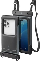 Spigen A611P A611p univerzális vízálló tok, vízfelszínen lebegő, fekete (2db) kép