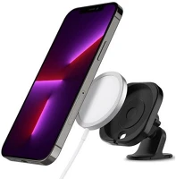 Spigen ACP03792 SPIGEN MAG FIT autós tartó (ragasztható, műszerfalra, 360°-ban forgatható, Magsafe rögzítés) FEKETE kép