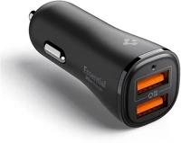 Spigen ACP08700 Essential autós töltő 2 usb aljzat 30w, pd gyorstöltő 3.0, fekete kép