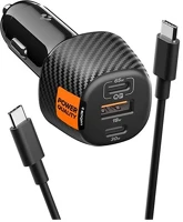 Spigen ACP09543 ev1133 113w univerzális autós töltő adapter fekete + usb-c kábel kép