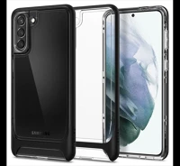 Spigen ACS02394 Neo hybrid crystal samsung g996 galaxy s21+ black tok, fekete kép