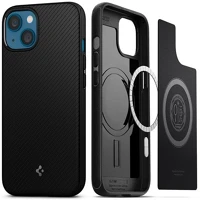 Spigen ACS03680 Iphone 13 mini  mag szilikon telefonvédő matt, magsafe, fekete kép
