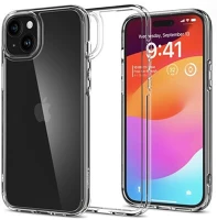 Spigen ACS06653 Ultra hybrid műanyag telefonvédő (közepesen ütésálló, szilikon légpárnás keret) átlátszó - apple iphone 15 plus kép