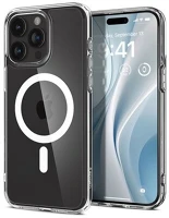 Spigen ACS06715 SPIGEN ULTRA HYBRID MAG műanyag telefonvédő (közepesen ütésálló, légpárnás keret, Magsafe kompatibilis) FEHÉR - Apple iPhone 15 Pro kép