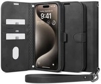 Spigen ACS06740 wallet s pro tok álló, bőr hatású flip, textil minta, fekete kép