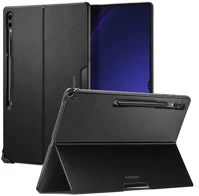 Spigen ACS06834 Samsung tab s9 ultra wifi  thin fit műanyag telefonvédő matt, ceruza tartó, fekete kép