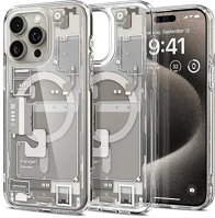 Spigen ACS07211 ultra hybrid zero one műanyag telefonvédő ütésállóság, magsafe, titán kép
