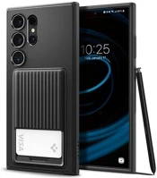 Spigen ACS07310 liquid slot szilikon telefonvédő ütésállóság, kártyatartó, fekete kép