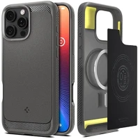 Spigen ACS07987 rugged armor szilikon telefonvédő ütésállóság, magsafe, világosszürke kép