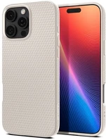 Spigen ACS07991 liquid air szilikon telefonvédő ütésállóság, rombusz, bézs kép