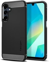 Spigen ACS08891 rugged armor szilikon telefonvédő ütésállóság, karbon minta, fekete kép