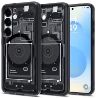 Spigen ACS09003 ultra hybrid zero one műanyag telefonvédő ütésállóság, magsafe, fekete kép