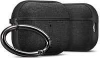 Spigen ACS09830 Urban fit szilikon tok karabíner, textil bevonat, fekete apple airpods pro 3 kép