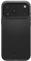 Spigen ACS09959 Iphone 17 pro  enzo aramid telefonvédő magsafe, karbon minta, fekete kép