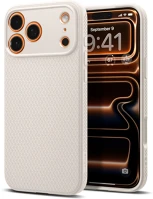 Spigen ACS10268 Apple iphone 17 pro max, szilikon tok,  liquid air, háromszög minta, bézs kép