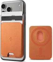 Spigen AFA11339 valentinus apple iphone magsafe kártyatartó, magsafe, metallic orange kép