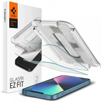 Spigen agl03396 SPIGEN EZ FIT képernyővédő üveg 2db (2.5D, tokbarát, ultravékony, 0.2mm, 9H + segédkeret) ÁTLÁTSZÓ - Apple iPhone 13 mini