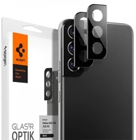 Spigen agl04146 Spigen glas.tr optik 2 pack, black - samsung galaxy s22/s22+