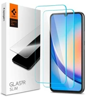 Spigen agl05967 SPIGEN SLIM képernyővédő üveg 2db (2.5D, extra karcálló, tokbarát, ultravékony, 0.2mm, 9H) ÁTLÁTSZÓ - Samsung Galaxy A34 5G (SM-A346)