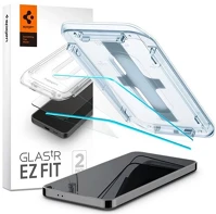 Spigen AGL07432 2db galaxy s24 plus (sm-s926) 2.5d 9h átlátszó üveg kijelzővédő + kép