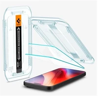Spigen AGL07907 ez fit hd képernyővédő üveg 2db 2.5d, 9h + segédkeret, átlátszó kép