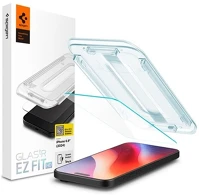 Spigen AGL07914 Iphone 16 pro max 5g  ez fit hd képernyővédő üveg 2.5d, 9h + segédkeret, átlátszó kép
