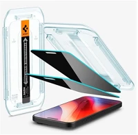 Spigen AGL07929 Iphone 16 pro 5g  ez fit képernyővédő üveg 2db 2.5d, 9h + segédkeret, átlátszó kép