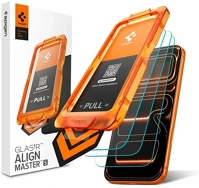 Spigen AGL10099 glass tr alignmaster s képernyővédő üveg 3db (2.5d, tokbarát, 9h + kép