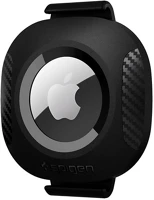 Spigen AHP03106 Pet collar szilikon tok hátizsák pántra, gumis rögzítés + védőfólia, fekete apple airtag kép