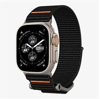 Spigen AMP05981 Apple watch series 10 46mm  durapro flex pótszíj egyedi méret, állítható, fekete/narancssárga kép