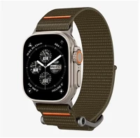 Spigen AMP05982 apple watch series 3/series 2/series 1 42mm barna/narancssárga pótszíj kép