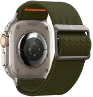 Spigen amp05985 SPIGEN FIT LITE ULTRA pótszíj (egyedi méret, textil, állítható) SÖTÉTZÖLD - Apple Watch Series 1 42mm,Apple Watch Series 2 42mm,Apple Watch Series 3 42mm,Apple Watch Series 4 44mm,Apple Watch Series 5 44mm,Apple Watch Series 6 44mm,Apple Watch Series 7 45