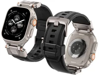 Spigen AMP07591 Apple watch series 10 46mm  durapro armor pu pótszíj egyedi méret, fém csat, fekete kép