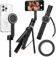 Spigen AMP09534 S581w bluetooth mágneses selfie-bot / selfie tripod, magsafe, fekete kép