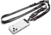 Spigen DA30M Da30m univerzális nyakpánt / pánt karabinerrel, crossbody, fekete kép