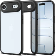 Spigen FD8800283314427 Telefontok iphone 17 air -  ultra hybrid - átlátszó/fekete szilikon tok kép